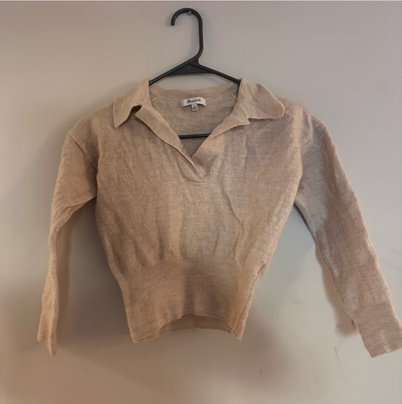 XXS Madewell Tan Collared Sweater - Picture 1 of 2